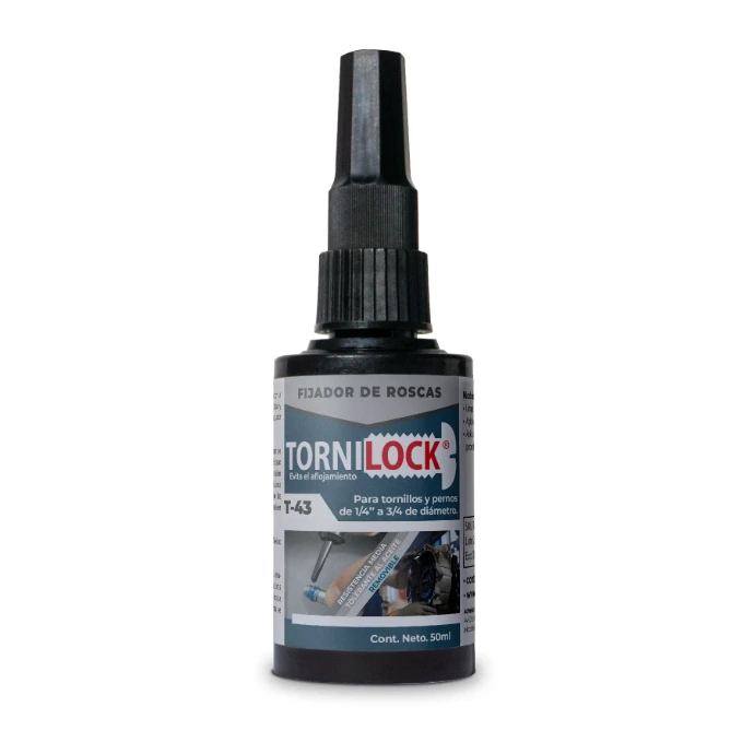 TORNILOCK T-43 fijador tornillos azul tixotrópico, temperatura −55°C a +150°C, desmontaje con herramienta