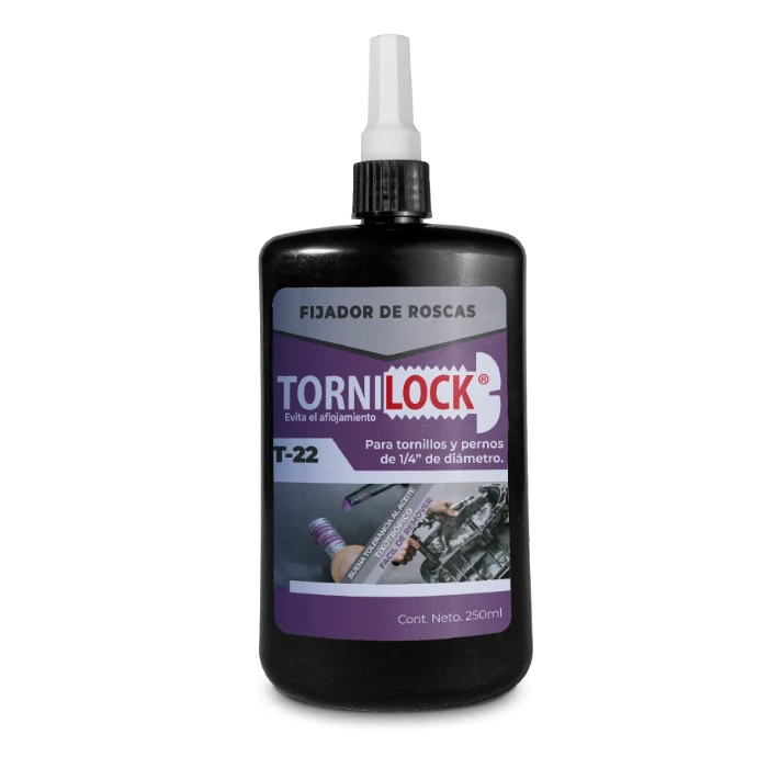 TORNILOCK T-22 fijador tornillos baja resistencia desmontaje manual, ideal para ajustes frecuentes de mantenimiento